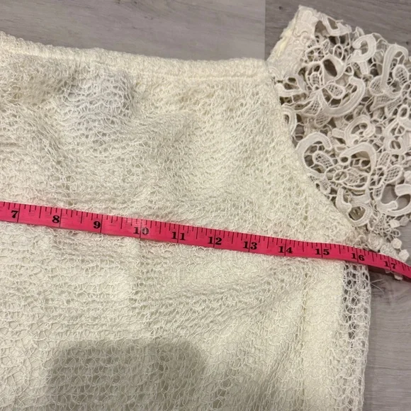Flying Tomato NWT lined Cream Lace Midi Dress - Picture 6 of 8